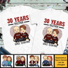 Many Years Together Since - Personalized Matching Couple T-Shirt - Gift For Couple, Husband Wife, Anniversary, Engagement, Wedding, Marriage Gift