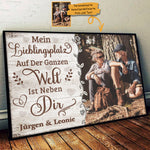 Mein Lieblingsplatz Ist Neben Dir - Bild Hochladen, Geschenk Für Paare, Ehemann Und Ehefrau - Personalized Horizontal Poster German