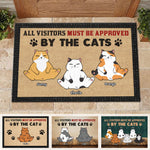 Visitors Approved Cats - Personalized Decorative Mat - Gift For Pet Lovers
