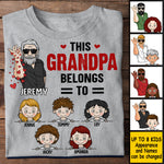 This Grandpa Belongs To - Gift For Dad, Grandpa - Personalized Unisex T-shirt, Hoodie