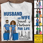 Husband And Wife Travel Partners - Personalized Unisex T-shirt, Hoodie - Gift For Couples, Husband Wife
