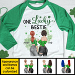 Lucky To Have You As My Best Friend - Gift For Besties, Personalized St. Patrick's Day Unisex Raglan Shirt