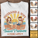 Custom Name Travel Partner Gifts for Couples - Personalized Apparel