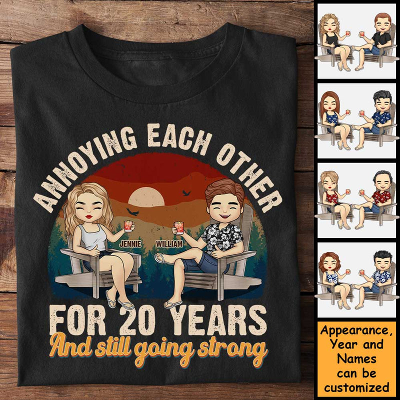 Annoying Each Other And Still Going Strong - Personalized Unisex T-Shirt, Hoodie, Sweatshirt - Gift For Couple, Husband Wife, Anniversary, Engagement, Wedding, Marriage Gift