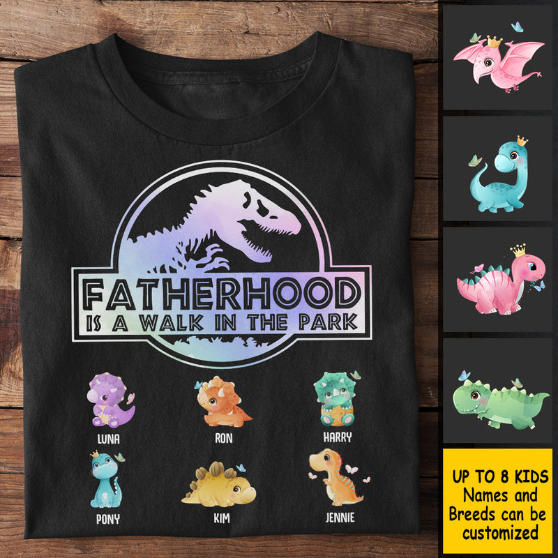 Fatherhood Like A Walk In The Park - Gift For Dad, Grandpa - Personalized Unisex T-Shirt, Hoodie