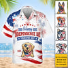 Happy Fourth Of July - Personalized Hawaiian Shirt - Gift For Dad, Gift For Pet Lovers