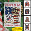 Welcome To Our Home - 4th Of July Decoration - Personalized Flag