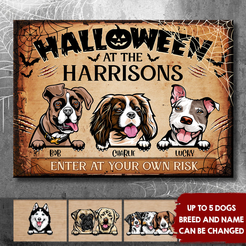 Halloween Is Coming To Town - Gift For Dog Lovers - Personalized Metal Sign