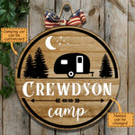 Time To Go Camping - Personalized Camping Door Sign