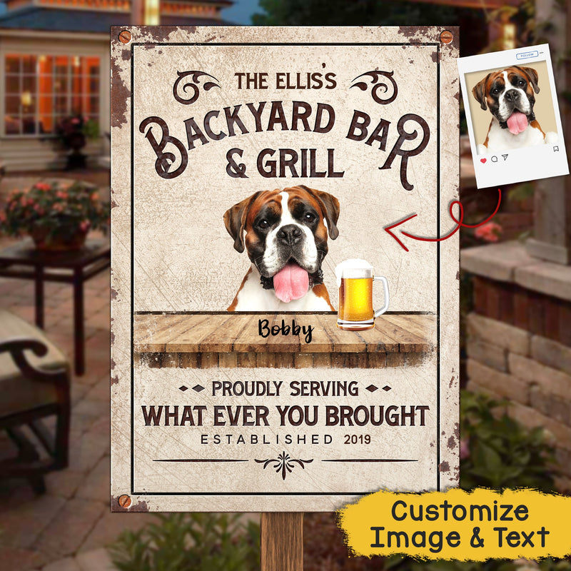 Custom Dog And Cat Upload Image - Gift For Dog Lovers, Personalized Metal Sign