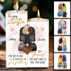 I Promise You Won't Have To Face Them Alone - Personalized Candle Holder
