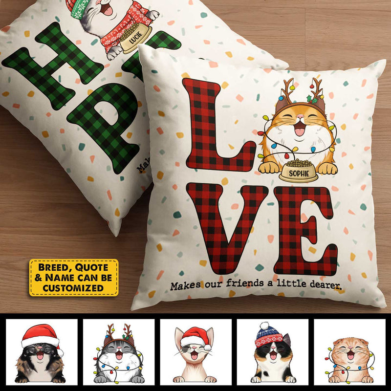 Hope, Joy, Love And Peace - Personalized Pillow Case