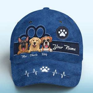 Keep Calm And Love Dogs Blue - Dog & Cat Personalized Custom Hat, All Over Print Classic Cap - New Arrival, Gift For Pet Owners, Pet Lovers