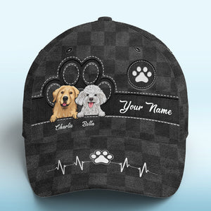 Love Comes In Fur And Paws Black - Dog & Cat Personalized Custom Hat, All Over Print Classic Cap - New Arrival, Gift For Pet Owners, Pet Lovers
