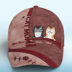 Keep Calm And Love Cats Red - Cat Personalized Custom Hat, All Over Print Classic Cap - New Arrival, Gift For Pet Owners, Pet Lovers