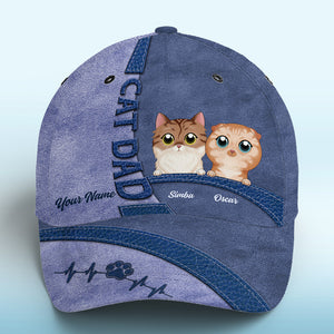 What Greater Gift Than The Love Of A Cat Blue - Cat Personalized Custom Hat, All Over Print Classic Cap - New Arrival, Gift For Pet Owners, Pet Lovers