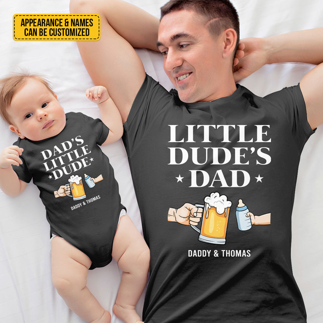 Personalized Dad and Baby Matching Shirts Fathers Day Gift
