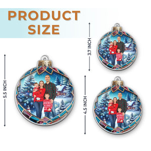 Custom Photo Christmas Good Cheer Is Found With Family - Family Personalized Custom Ornament - Wood, Acrylic Custom Shaped - Christmas Gift For Family Members