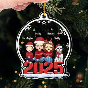 Christmas Is A Time For Family - Family Personalized Custom Ornament - Acrylic Custom Shaped - Christmas Gift Family Members