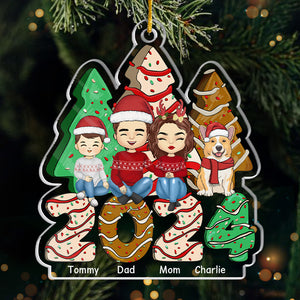 Making Memories Christmas Time - Family Personalized Custom Ornament - Acrylic Custom Shaped - Christmas Gift Family Members, Pet Owners, Pet Lovers