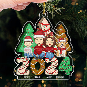 Making Memories Christmas Time - Family Personalized Custom Ornament - Acrylic Custom Shaped - Christmas Gift Family Members, Pet Owners, Pet Lovers