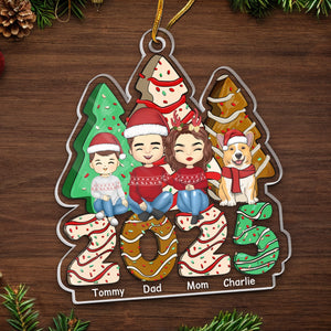 Making Memories Christmas Time - Family Personalized Custom Ornament - Acrylic Custom Shaped - Christmas Gift Family Members, Pet Owners, Pet Lovers