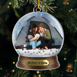 Photo personnalisée pour créer des souvenirs, un camping à la fois - Décoration de camping personnalisée - Acrylique de forme personnalisée - Cadeau de Noël pour couple, mari, femme, amoureux du camping