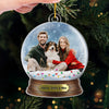 Custom Photo Having A Pawsome Christmas, One Nap At A Time! - Couple Personalized Custom Ornament - Acrylic Custom Shaped - Christmas Gift For Husband Wife, Pet Owners, Pet Lovers