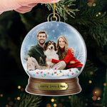 Custom Photo Having A Pawsome Christmas, One Nap At A Time! - Couple Personalized Custom Ornament - Acrylic Custom Shaped - Christmas Gift For Husband Wife, Pet Owners, Pet Lovers