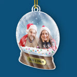 Custom Photo Where There Is Love There Is Life - Couple Personalized Custom Ornament - Acrylic Custom Shaped - Christmas Gift For Husband, Wife, Couple