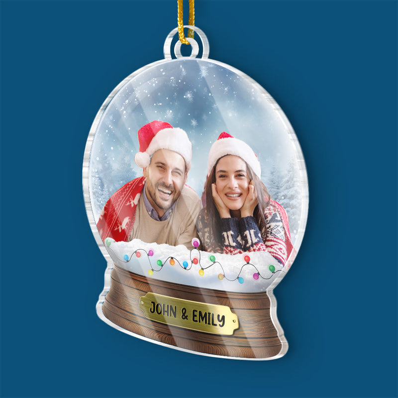 Custom Photo Where There Is Love There Is Life - Couple Personalized Custom Ornament - Acrylic Custom Shaped - Christmas Gift For Husband Wife, Anniversary