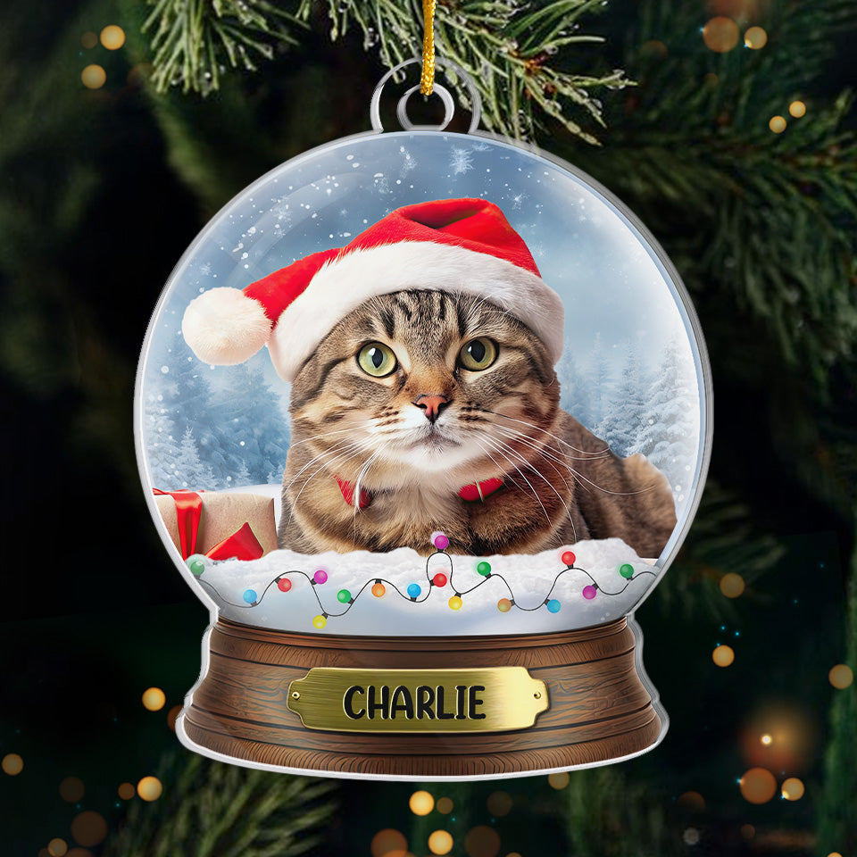 Custom Photo Meowy Christmas To All, And To All A Good Nap! - Cat Personalized Custom Ornament - Acrylic Custom Shaped - Christmas Gift For Pet Owners, Pet Lovers