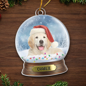 Photo personnalisée : C'est la saison des animaux ! - Décoration personnalisée pour chien - Acrylique en forme personnalisée - Cadeau de Noël pour les propriétaires et les amoureux des animaux