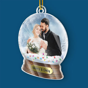 Couples photo personnalisés qui rient ensemble et durent ensemble - Ornement personnalisé pour couple - Forme personnalisée en acrylique - Cadeau de Noël pour mari et femme, anniversaire