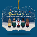 One Of Life's Greatest Blessings - Personalized Custom Benelux Shaped Acrylic Christmas Ornament - Gift For Siblings, Christmas Gift