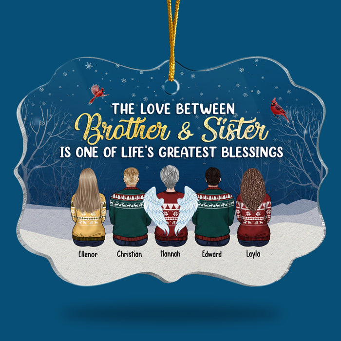 One Of Life's Greatest Blessings - Personalized Custom Benelux Shaped Acrylic Christmas Ornament - Gift For Siblings, Christmas Gift