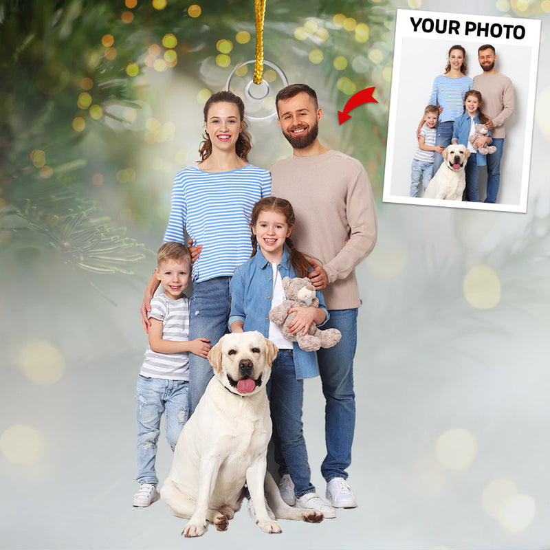 Custom Photo On The Naughty List - Dog & Cat Personalized Custom Ornament - Acrylic Custom Shaped - Christmas Gift For Pet Owners, Pet Lovers