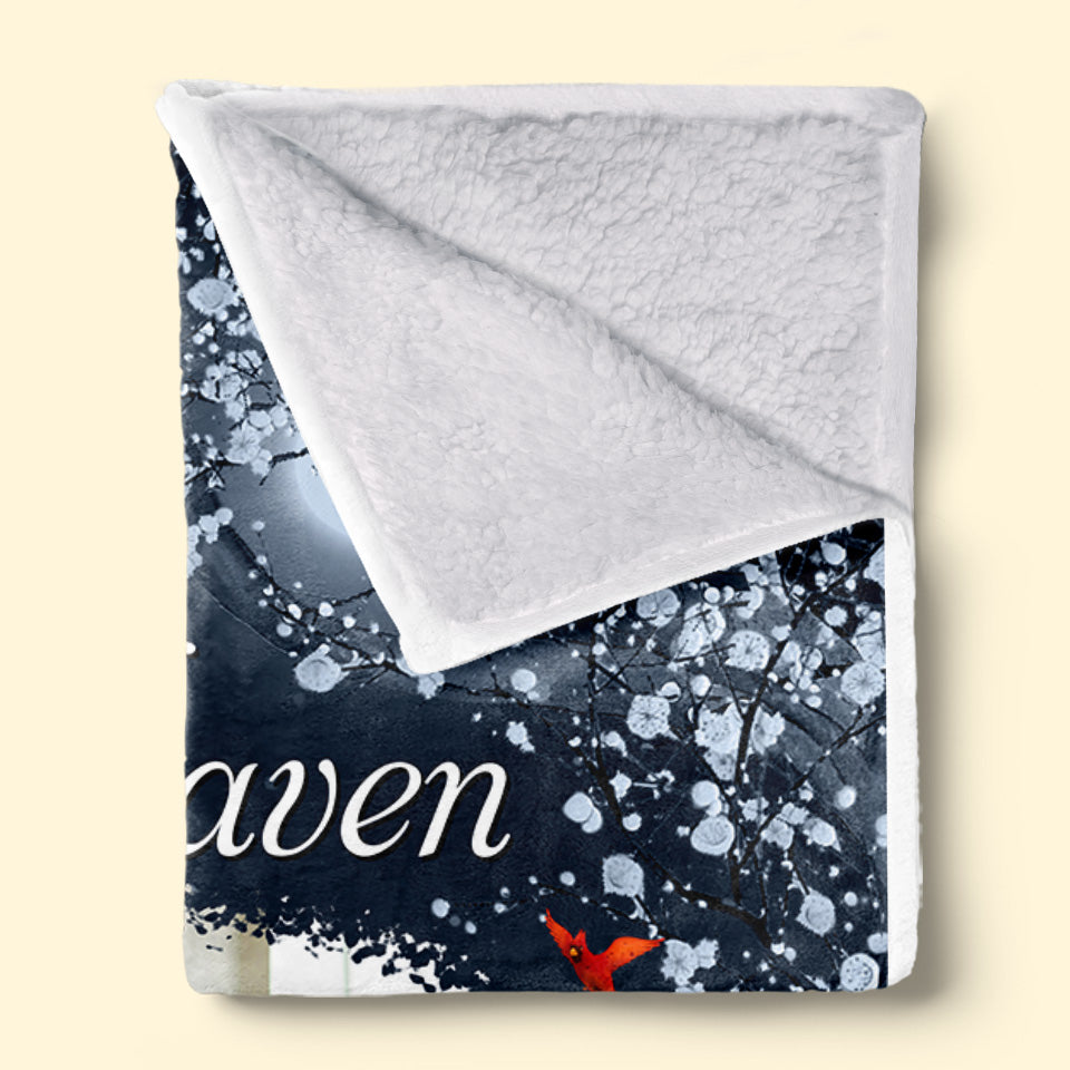 Photo personnalisée Je t'envoie un câlin du ciel - Couverture personnalisée commémorative - Cadeau de Noël, cadeau de condoléances pour les membres de la famille