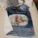 Custom Photo I'm Sending You My Hug From Heaven - Memorial Personalized Custom Blanket - Christmas Gift, Sympathy Gift For Family Members