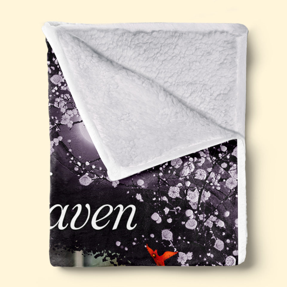 Couverture personnalisée avec photo « Je t'envoie un câlin » - Cadeau de Noël, cadeau de condoléances pour les membres de la famille