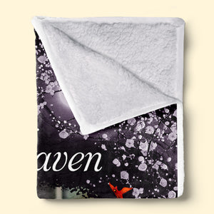 Couverture personnalisée avec photo « Je t'envoie un câlin » - Cadeau de Noël, cadeau de condoléances pour les membres de la famille