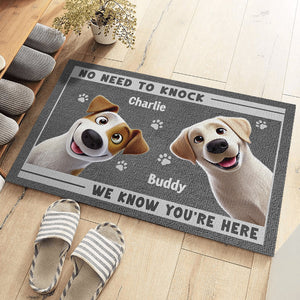 Paws Before People In This Happy Home - Dog Personalized Custom Home Decor Decorative Mat - House Warming Gift For Pet Owners, Pet Lovers