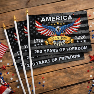 Handheld Flag - America 250th Anniversary Gifts For Mom, Dad, Brother, Sister - Raise The Flag, Raise The Pride