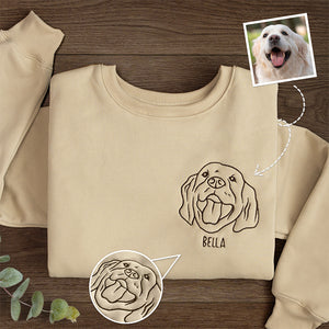 Personalized Custom Embroidered T-shirt, Sweatshirt Custom Photo Furry Friend, Forever Companion - Dog & Cat - Gift For Pet Owners, Pet Lovers