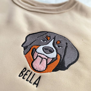 Personalized Custom Embroidered T-shirt, Sweatshirt Custom Photo The Joy Of Pet Parenthood - Dog & Cat - Gift For Pet Owners, Pet Lovers