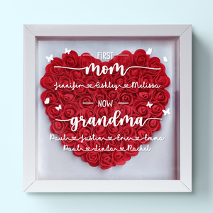 Best Mother Ever - Family Personalized Custom Flower Shadow Box - Mother's Day, Gift For Mom, Grandma