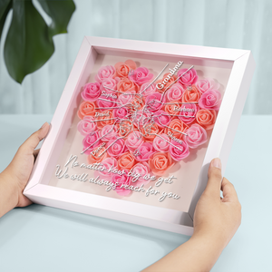 Your Family Is Born Into You - Family Personalized Custom Flower Shadow Box - Mother's Day, Gift For Mom, Grandma