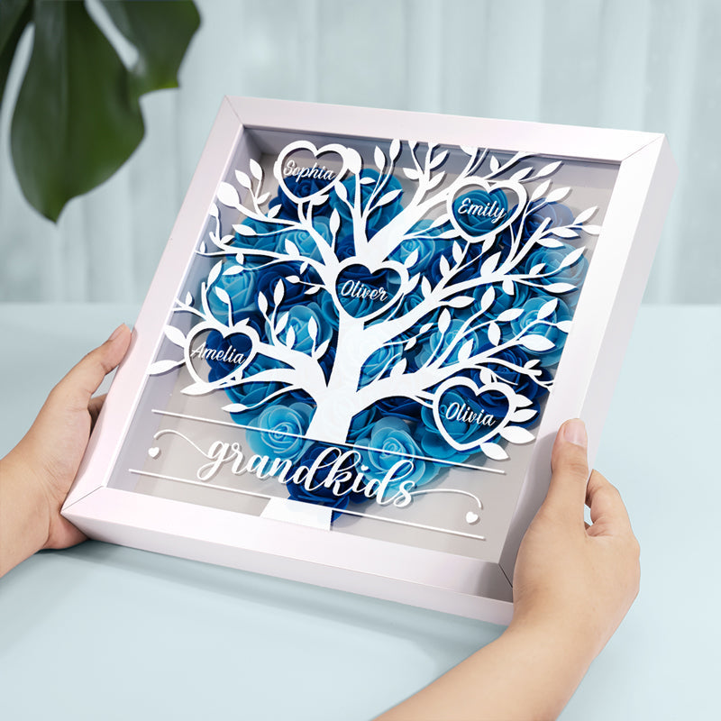 Mothers Are The Necessity Of Invention - Family Personalized Custom Flower Shadow Box - Mother's Day, Gift For Mom, Grandma