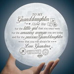 Granddaughter Love Gift for Women - Sentimental Moon Lamp