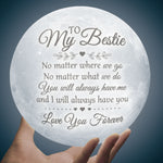 Bestie Friendship Gifts with Heartfelt Message - Moon Lamp